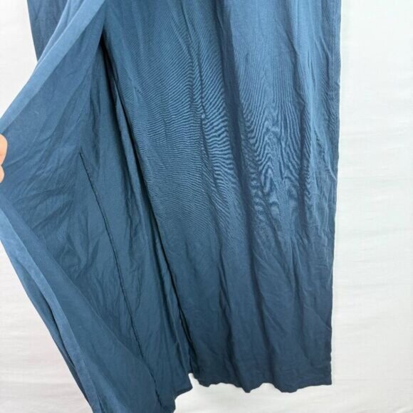 Elizabeth and James Welles Short Sleeve Cotton Crew Neck Maxi Dress Dark Teal S - Picture 6 of 8
